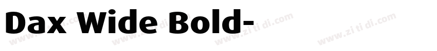 Dax Wide Bold字体转换